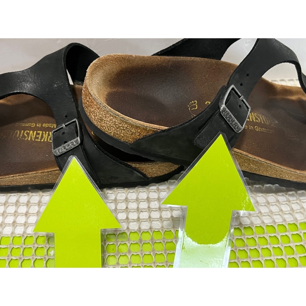 Birkenstock Gizeh Birko-Flor Thong Sandals Womens 36 L5 Black foot stained - Picture 10 of 10